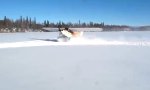 Lustiges Video : Schneedrift mit dem Kleinflugzeug