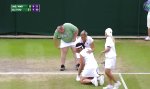 Tennis-Fan mit großem Maul darf selbst ran in Wimbledon