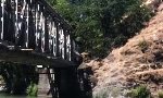 Lustiges Video : Zwei Backflips von der Brücke