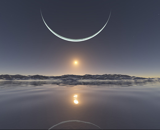 Sonnenuntergang am Nordpol