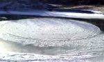 Funny Video : A perfect Ice Circle