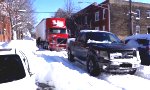 Funny Video : Pick Up zieht Truck durch den Schnee