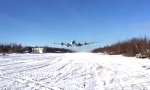 Im Tiefflug über die Piste
