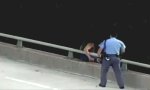 Polizist und Brückenspringer
