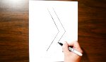 3D-Leiter-Illusion auf Papier malen