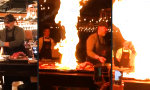 Lustiges Video : Flambe mit krönendem Abschluss