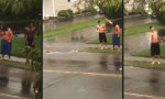 Lustiges Video : Wasserspaß am Straßenrand