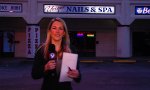 Movie : Reporterin beim Aufwärmen für Livegang