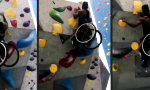 Funny Video : Im Rollstuhl die Kletterwand hoch