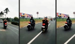 Funny Video - Moped mit reichlich Beinfreiheit